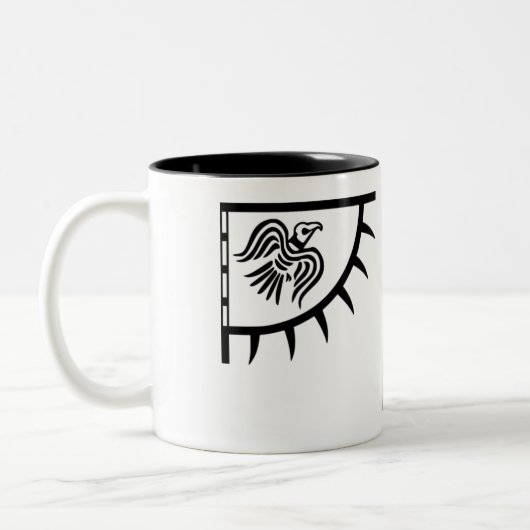 Tasse faite sur commande comportant Huginn et (Gauche)