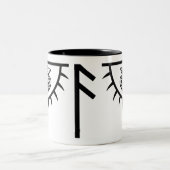 Tasse faite sur commande comportant Huginn et (Centre)