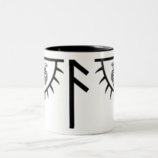 Tasse faite sur commande comportant Huginn et