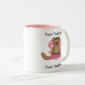 Tasse faite sur commande de ballerine d'ours - (Devant droit)