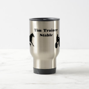 Tasse faite sur commande de course d'attelages de
