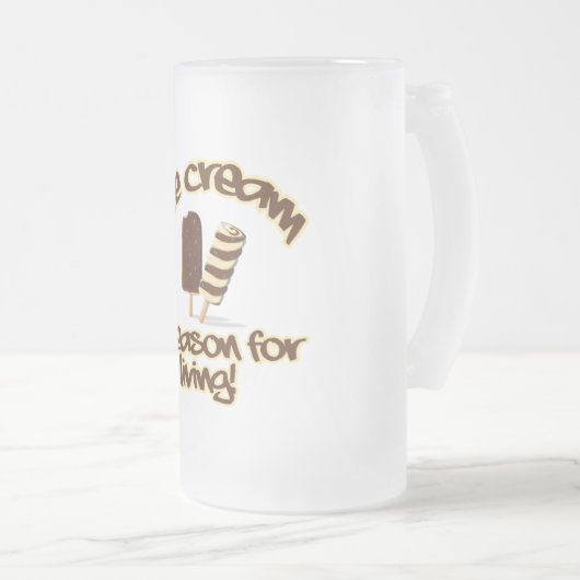 Tasse faite sur commande de crème glacée - (Devant droit)