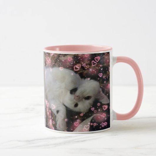 Tasse faite sur commande de gris de rose de modèle (Droite)