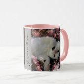 Tasse faite sur commande de gris de rose de modèle (Devant droit)