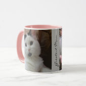 Tasse faite sur commande de gris de rose de modèle (Devant gauche)