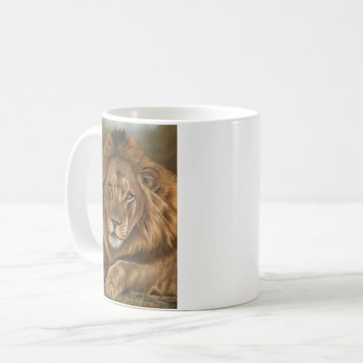 Tasse faite sur commande de lion (Devant gauche)