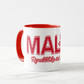 Tasse faite sur commande de MALTE - choisissez le (Devant gauche)
