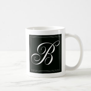Tasse faite sur commande de monogramme - B initial