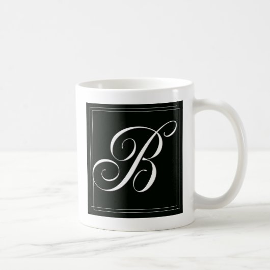 Tasse faite sur commande de monogramme - B initial (Droite)