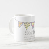 Tasse faite sur commande de nom et de (Devant gauche)