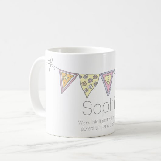 Tasse faite sur commande de nom et de (Devant gauche)