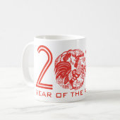 Tasse faite sur commande de papercut de Chinois de (Devant gauche)