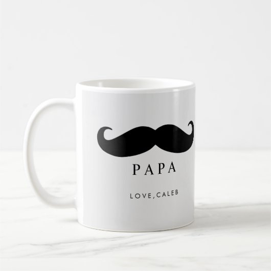 Tasse faite sur commande de photo de PAPA (Gauche)
