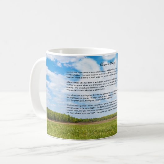 Tasse faite sur commande de pont en arc-en-ciel, (Devant gauche)