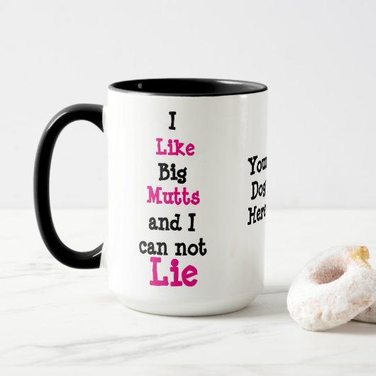 Tasse faite sur commande de sonnerie du noir 15oz (Avec donut)