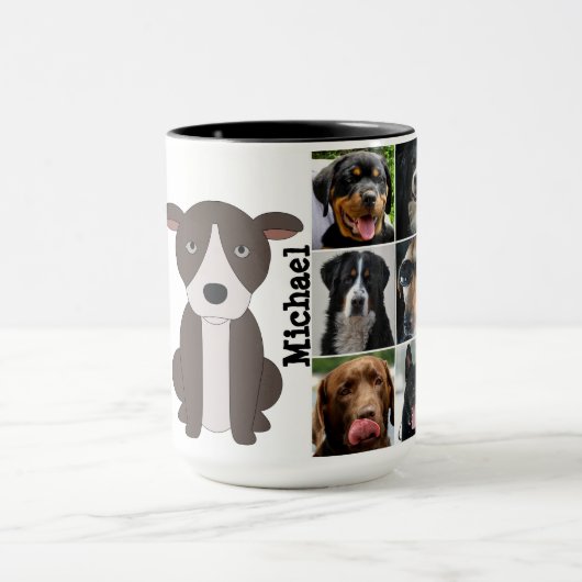 Tasse faite sur commande de sonnerie du noir 15oz (Centre)