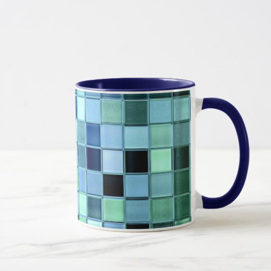Tasse faite sur commande de tuile de SeaGlass dans (Droite)