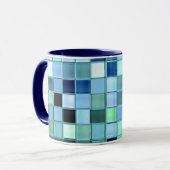 Tasse faite sur commande de tuile de SeaGlass dans (Devant gauche)