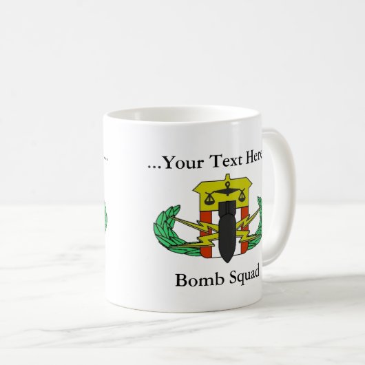 Tasse faite sur commande d'EOD/HDT (Devant droit)