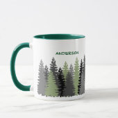 Tasse faite sur commande des textes en bois de pin (Gauche)