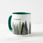 Tasse faite sur commande des textes en bois de pin (Devant gauche)