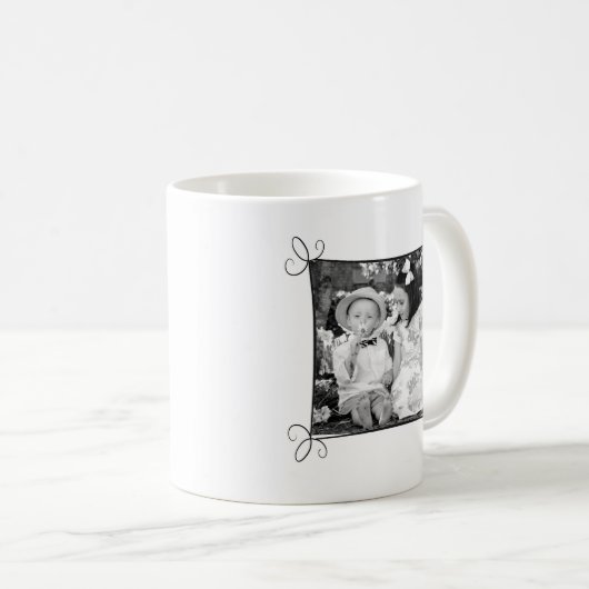 Tasse faite sur commande d'image avec le cadre (Devant droit)