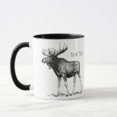 Tasse faite sur commande d'orignaux (Gauche)