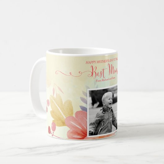 Tasse faite sur commande du jour de mère de photo (Devant gauche)