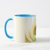 Tasse faite sur commande LK "de plume de paon" (Gauche)