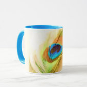 Tasse faite sur commande LK "de plume de paon" (Devant gauche)
