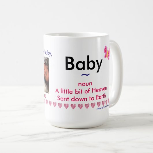 Tasse faite sur commande pour de nouveaux parents (Devant droit)