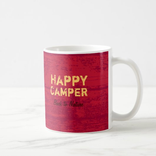 Tasse faite sur commande rustique de camping de (Droite)