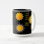 tasse faite sur commande spectaculaire solaire de (Devant droit)