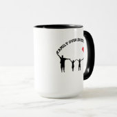 Tasse Famille Avant Tout avec silhouette (Devant droit)