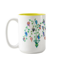 Tasse fantaisie de vignes