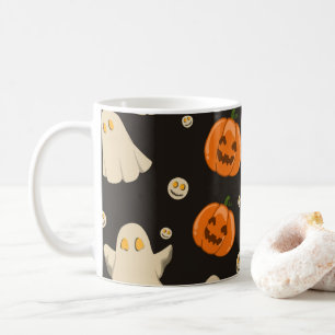 Tasse fantômes et citrouilles de nuit d'Halloween 