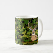 Tasse faon blanc camouflage personnalisé (Devant droit)