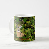 Tasse faon blanc camouflage personnalisé (Devant gauche)