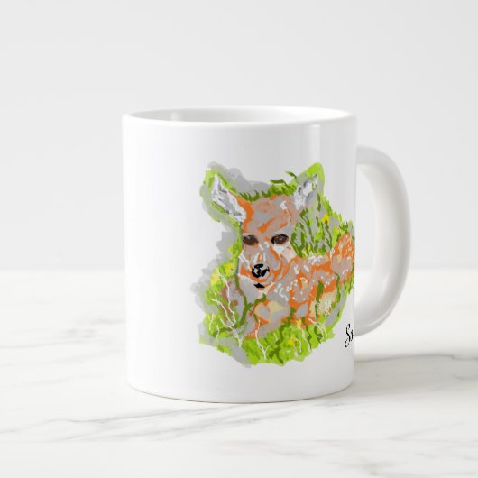 Tasse : Faon se détendant (Devant droit)