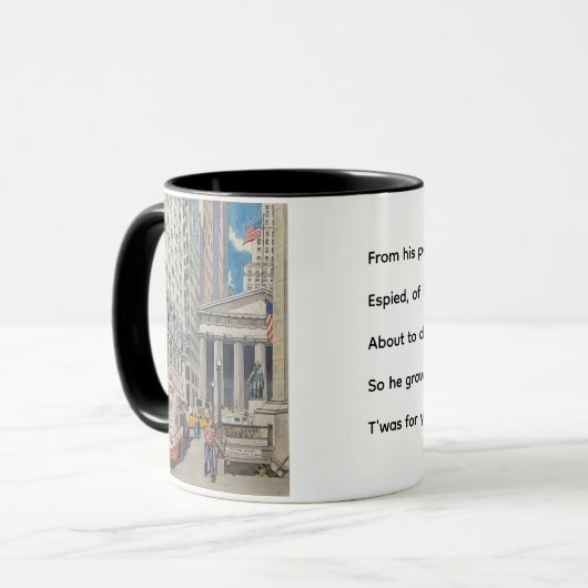 Tasse Federal Hall, NYC avec Limerick (Devant gauche)