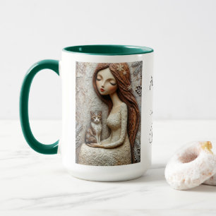 Tasse Fée de Chat Hivernal Fantaisiste