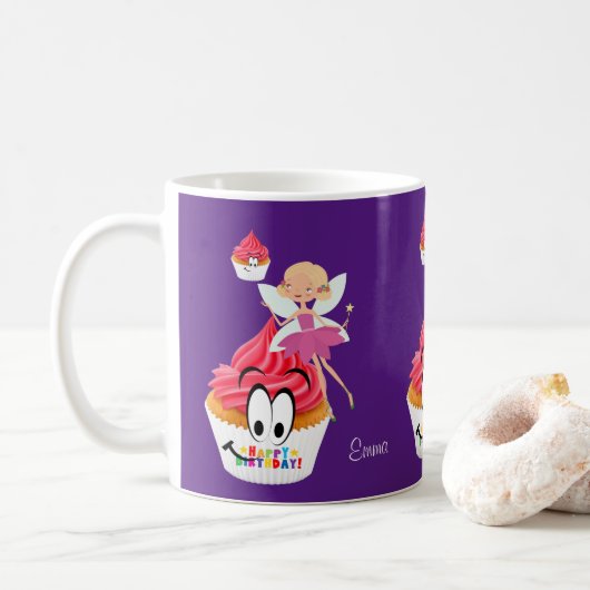 Tasse Fée Joyeux Anniversaire (Avec donut)