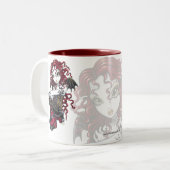 Tasse féerique d'art de tatouage gothique de rose (Devant gauche)