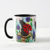 Tasse féerique d'art d'imaginaire de chat de (Gauche)