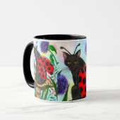 Tasse féerique d'art d'imaginaire de chat de (Devant gauche)
