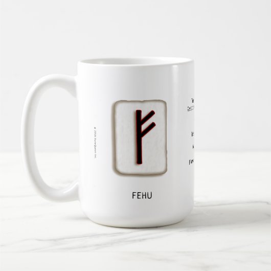 Tasse Fehu RuneStone 425 ml (Gauche)