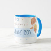 Tasse Félicitations C'est un Bébé Garçon (Devant droit)
