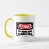 Tasse FÉMINISTE PERSISTANTE d'avertissement (Gauche)