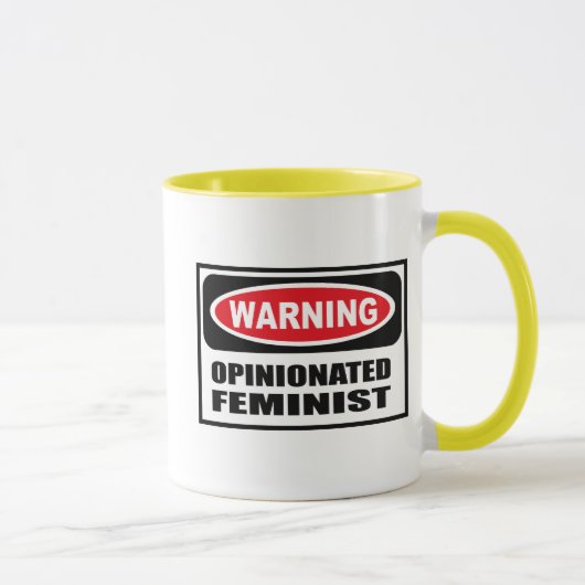 Tasse FÉMINISTE PERSISTANTE d'avertissement (Droite)