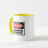 Tasse FÉMINISTE PERSISTANTE d'avertissement (Devant gauche)